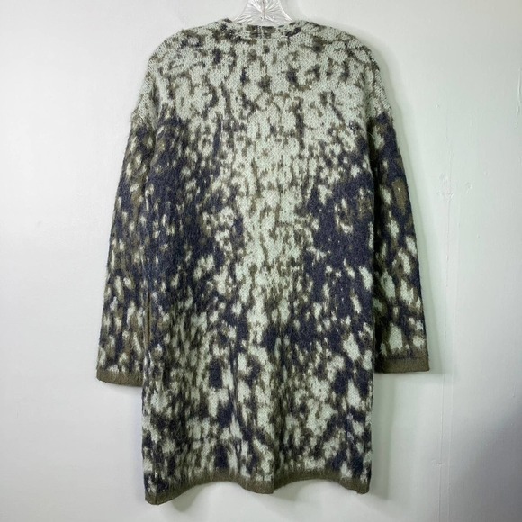 Adyson Parker Alpaca Wool Blend Abstract Open Front Cardigan Women's Size S - Picture 15 of 15